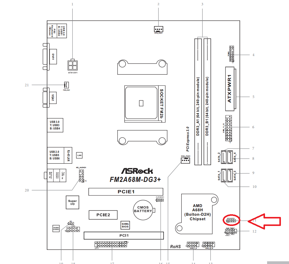 Asrock fm2a75m dgs подключение передней панели